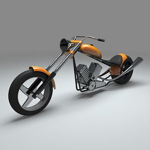 cartoon chopper bike model