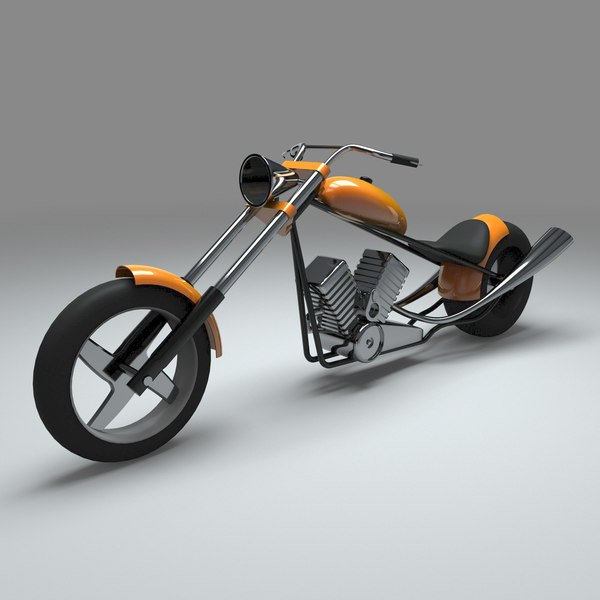 Cartoon chopper bike model - TurboSquid 1415900