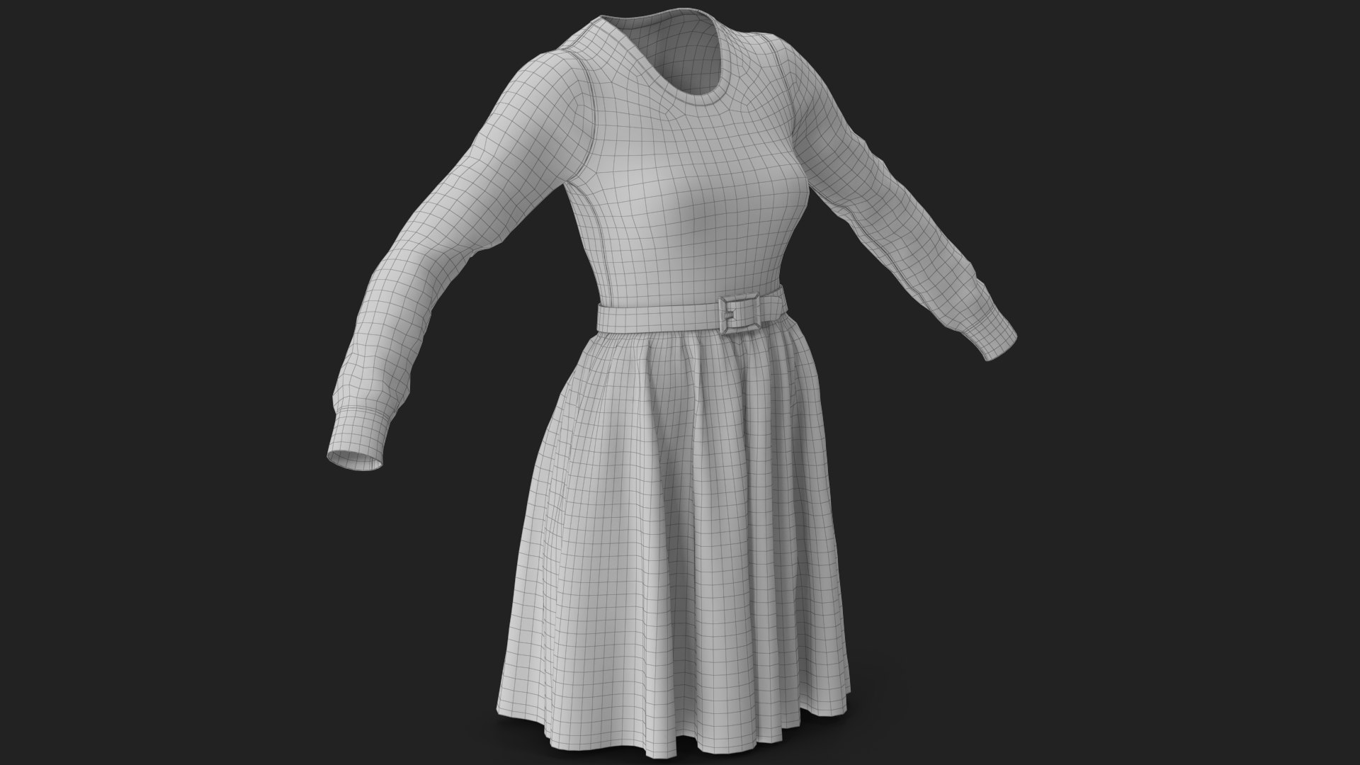 Dress Black with Belt 3D https://p.turbosquid.com/ts-thumb/sa/ydFDWj/Vv/wireframe_03/jpg/1753772015/1920x1080/fit_q87/b7a6209bdd66e95cd0281ba78d436652362cf793/wireframe_03.jpg