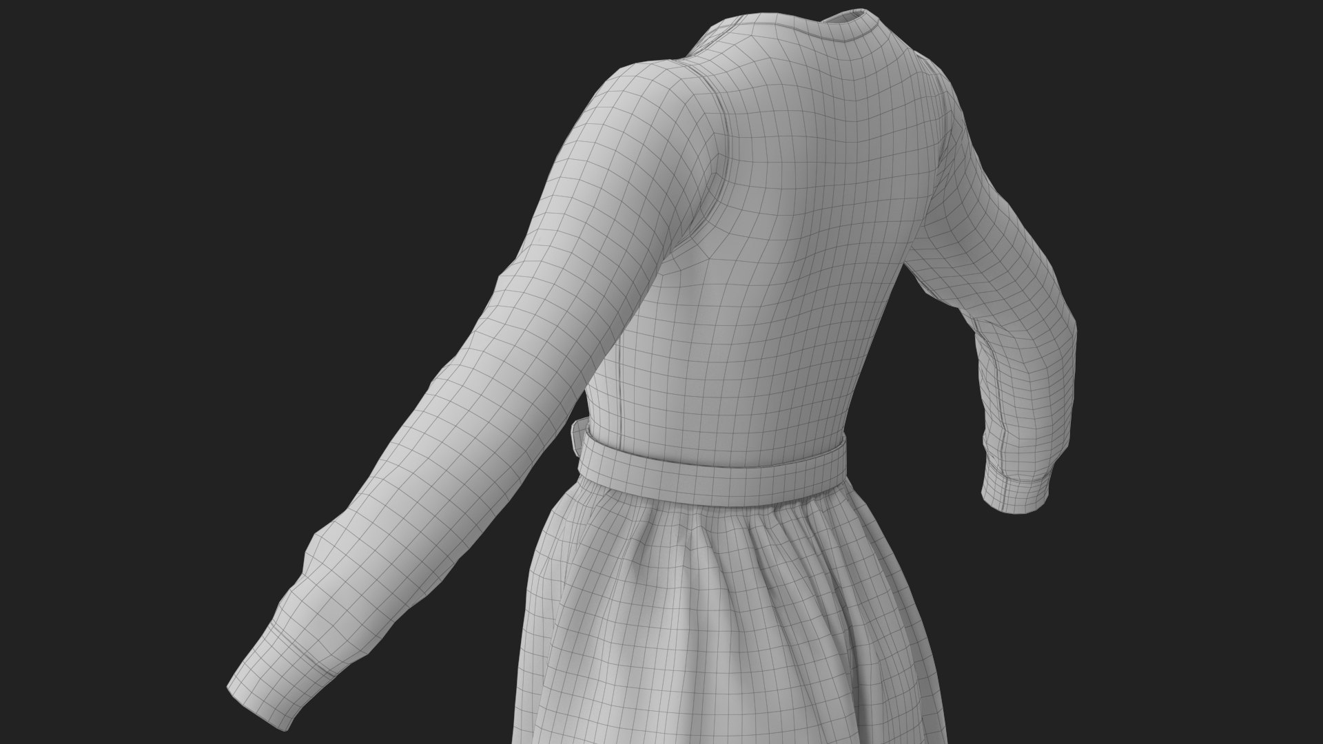 Dress Black with Belt 3D https://p.turbosquid.com/ts-thumb/sa/ydFDWj/Xm/wireframe_09/jpg/1753772053/1920x1080/fit_q87/eda9e8a1e49c022f361c77d5c45eb159ed3d6aee/wireframe_09.jpg