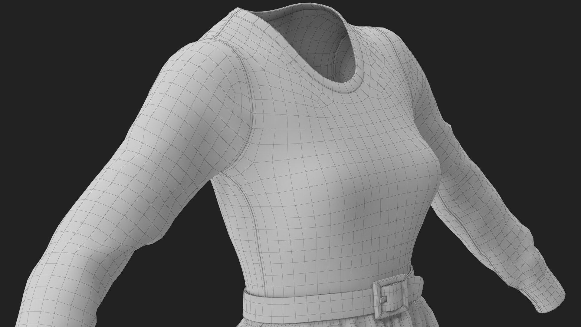 Dress Black with Belt 3D https://p.turbosquid.com/ts-thumb/sa/ydFDWj/Xq/wireframe_11/jpg/1753772088/1920x1080/fit_q87/64efa9564748492ae4d81b7bc1971be63063a9c6/wireframe_11.jpg