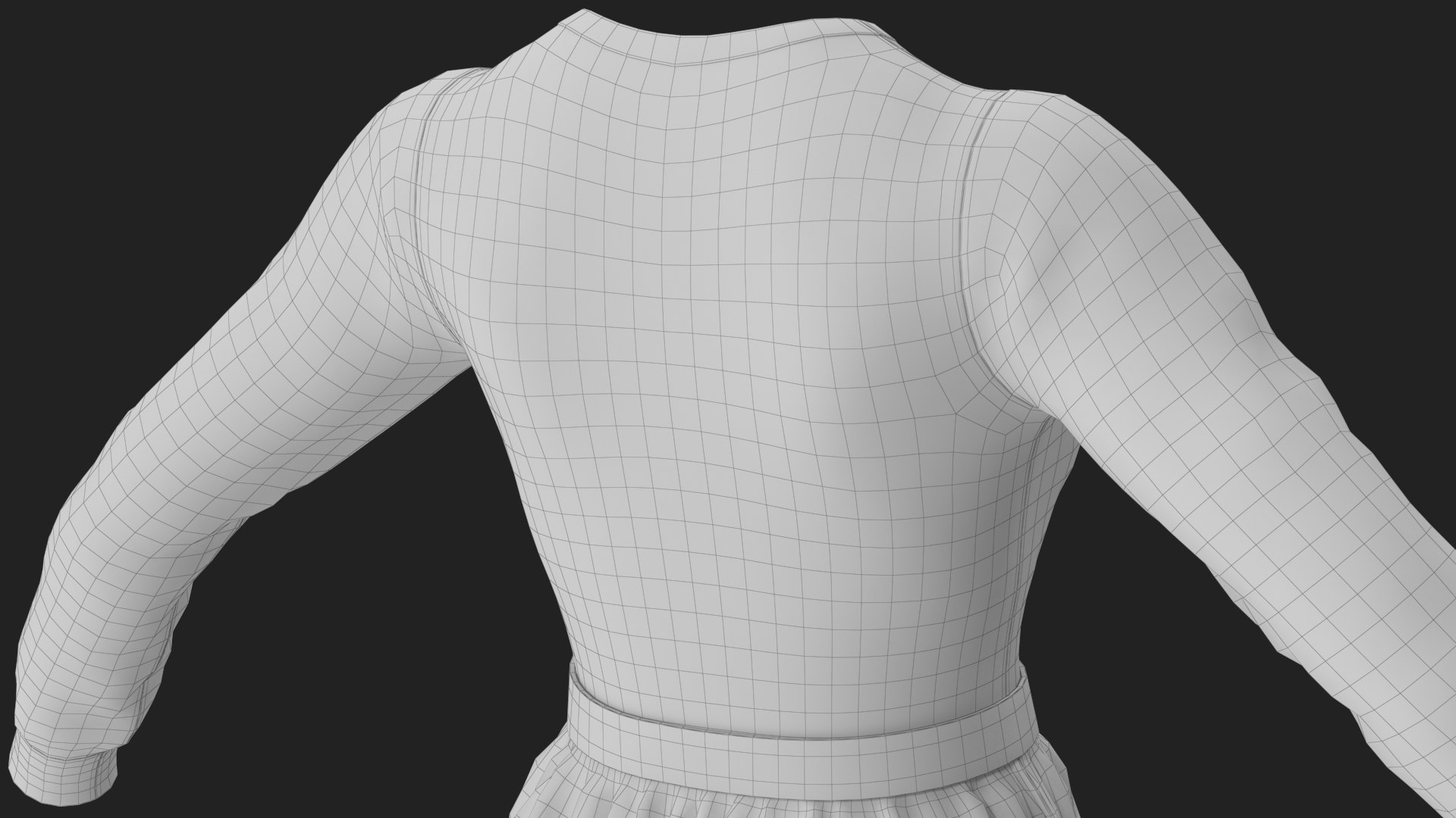 Dress Black with Belt 3D https://p.turbosquid.com/ts-thumb/sa/ydFDWj/y0/wireframe_12/jpg/1753772103/1920x1080/fit_q87/fc0792d7819472aaf9adf48955cf4d27a70237e2/wireframe_12.jpg