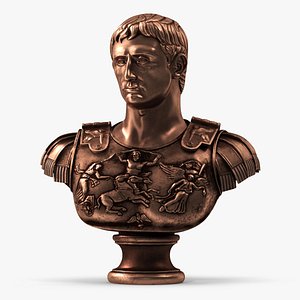 Roman Emperor Bust Cast Bronze