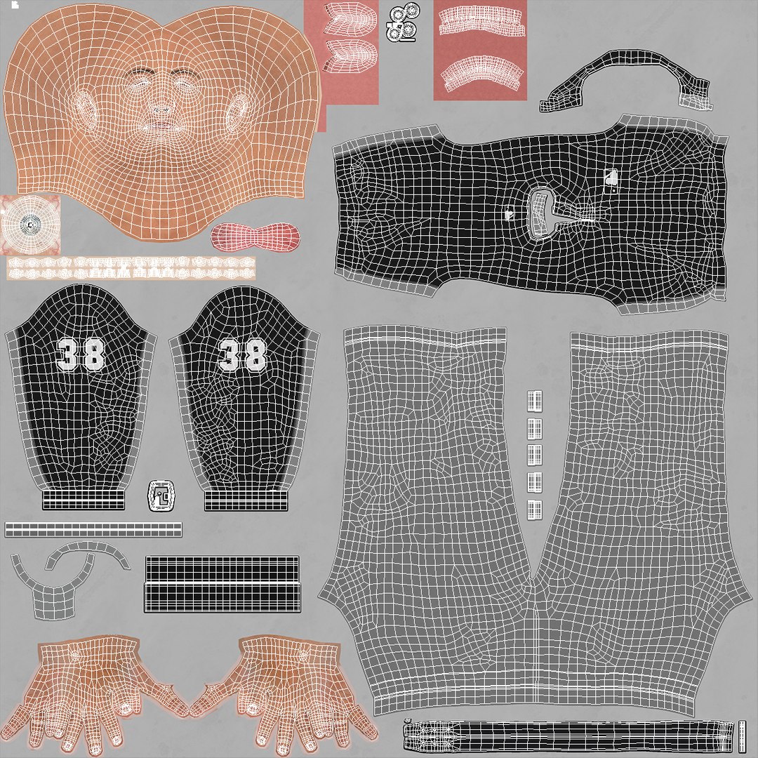 Baseball Umpire With Protective Mask Standing Pose 3D Model