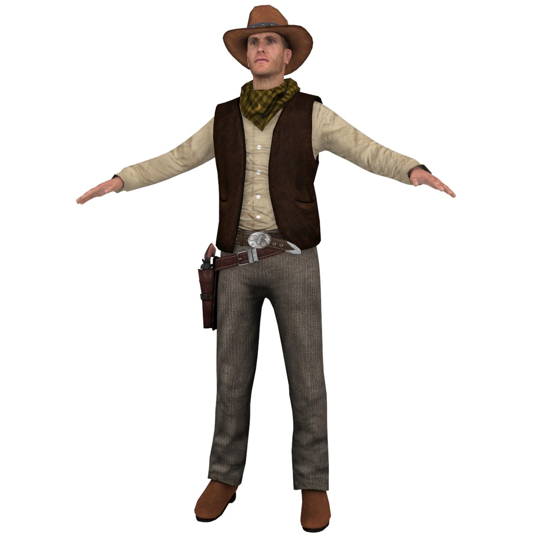 3d Model Rigged Cowboy Hat