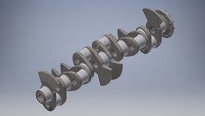 3D Engine Crankshaft Assembly model