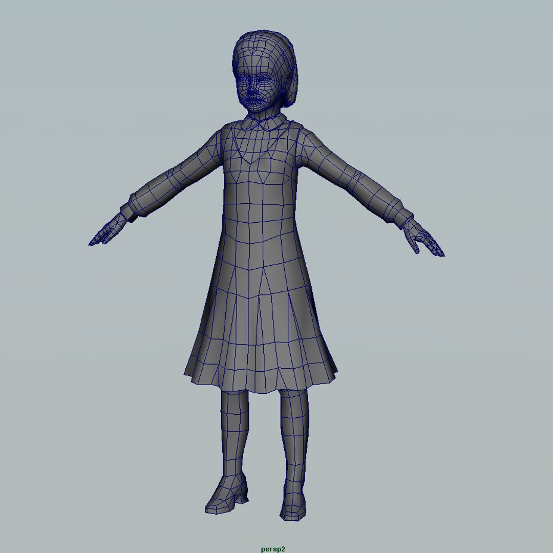 Little Girl 3d Obj