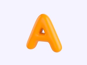 A Alphabet 3D model
