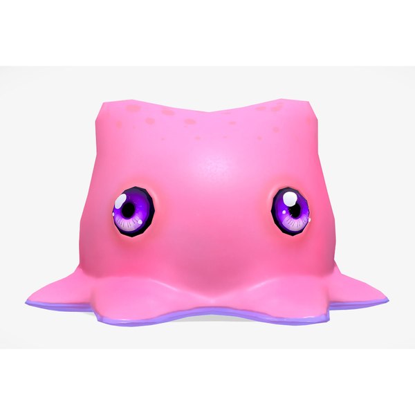 Kawaii Estilo Feminino Rosa 3D Dos Desenhos Animados Octopus