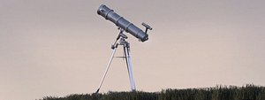telescope modelled 3d max