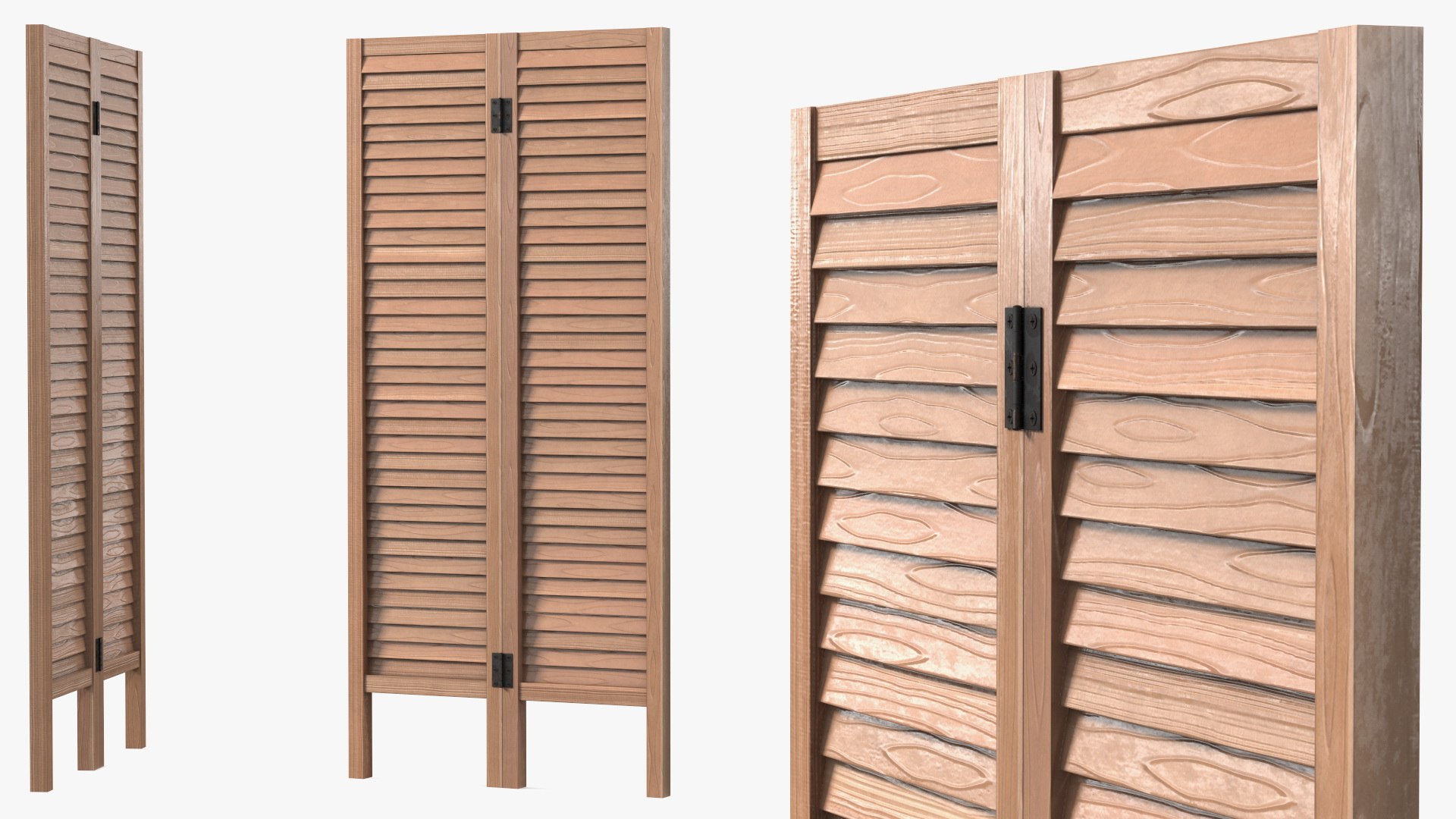 Wooden Room Panel 3D model preview