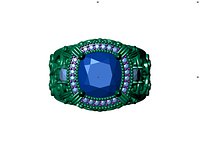 Cushion Engagement Vintage Ring 3D print model