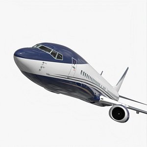 Boeing 737-800 with Interior Rigged for Maya