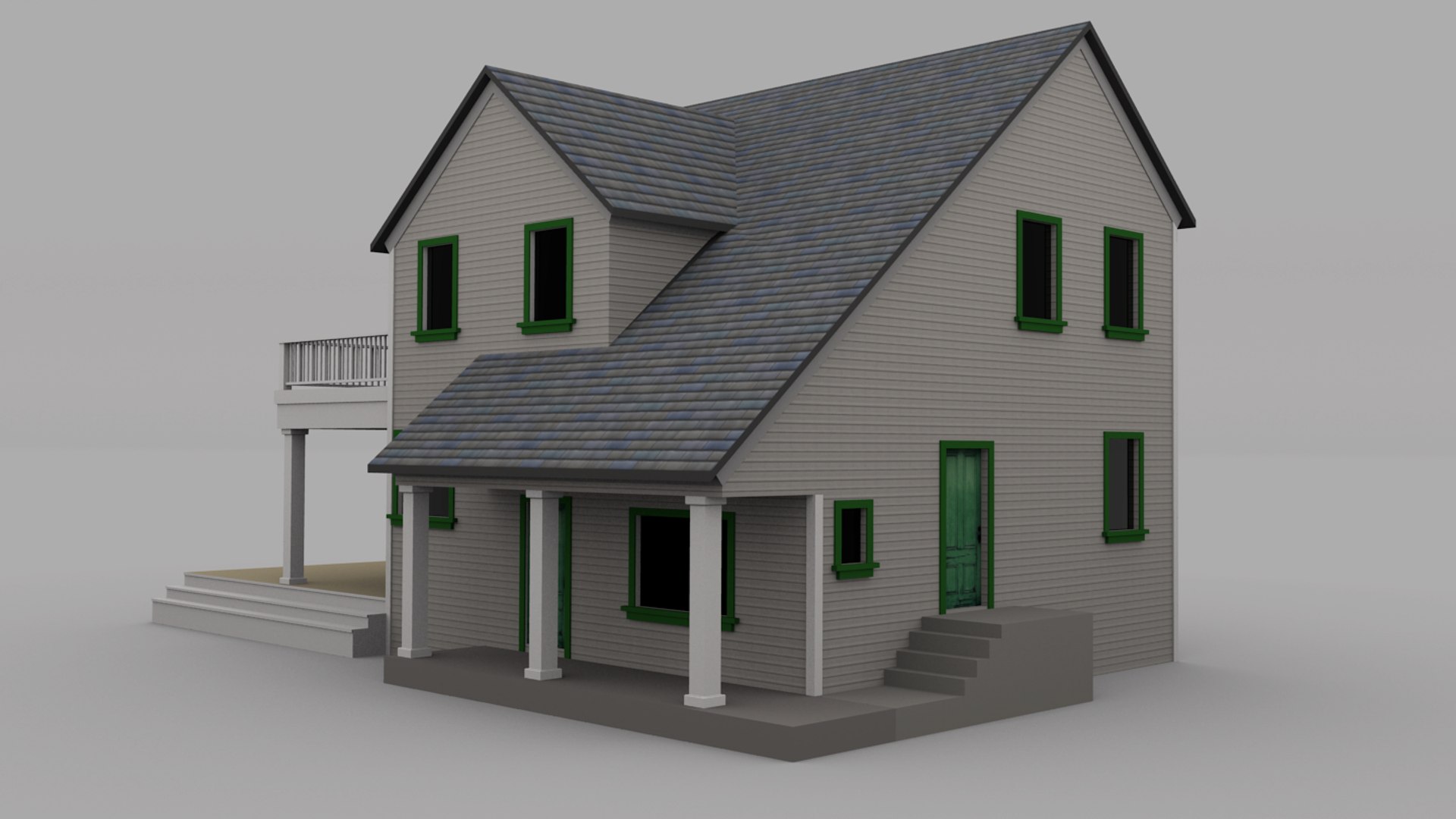 Farmhouse House 3d Obj