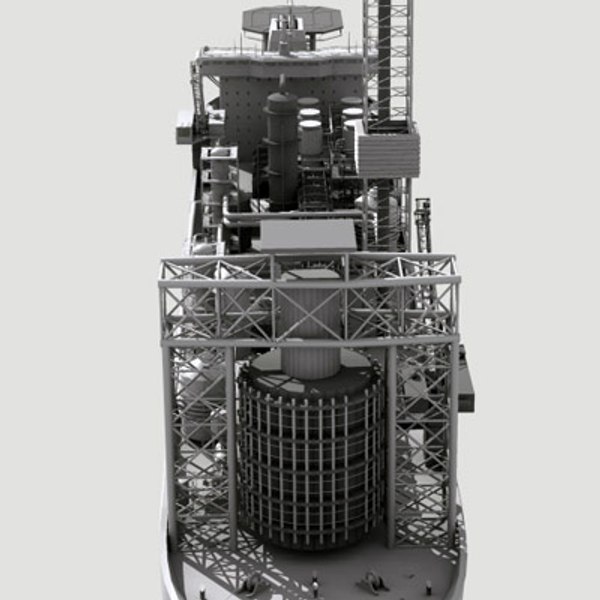 fpso drill ship 3d model