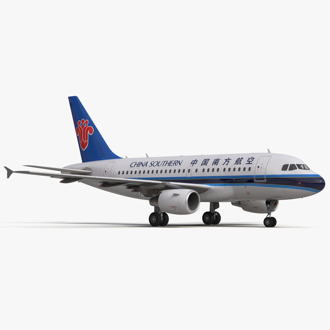 Airbus A318 China Southern Airlines 3D Model 3D model preview