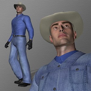 Cowboy Suit for M3 in Poser Format