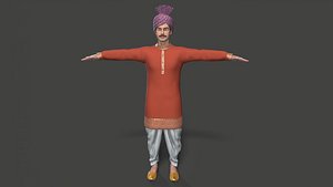 indian character 3D model