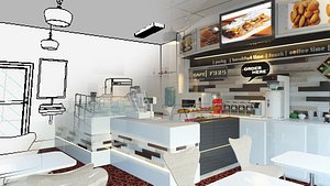 CAFE INTERIOR CONCEPT ARCHITECTURAL