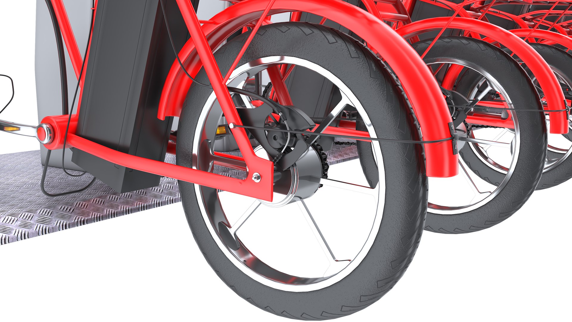 3D Bike Rental Full Rack Model - TurboSquid 2230421