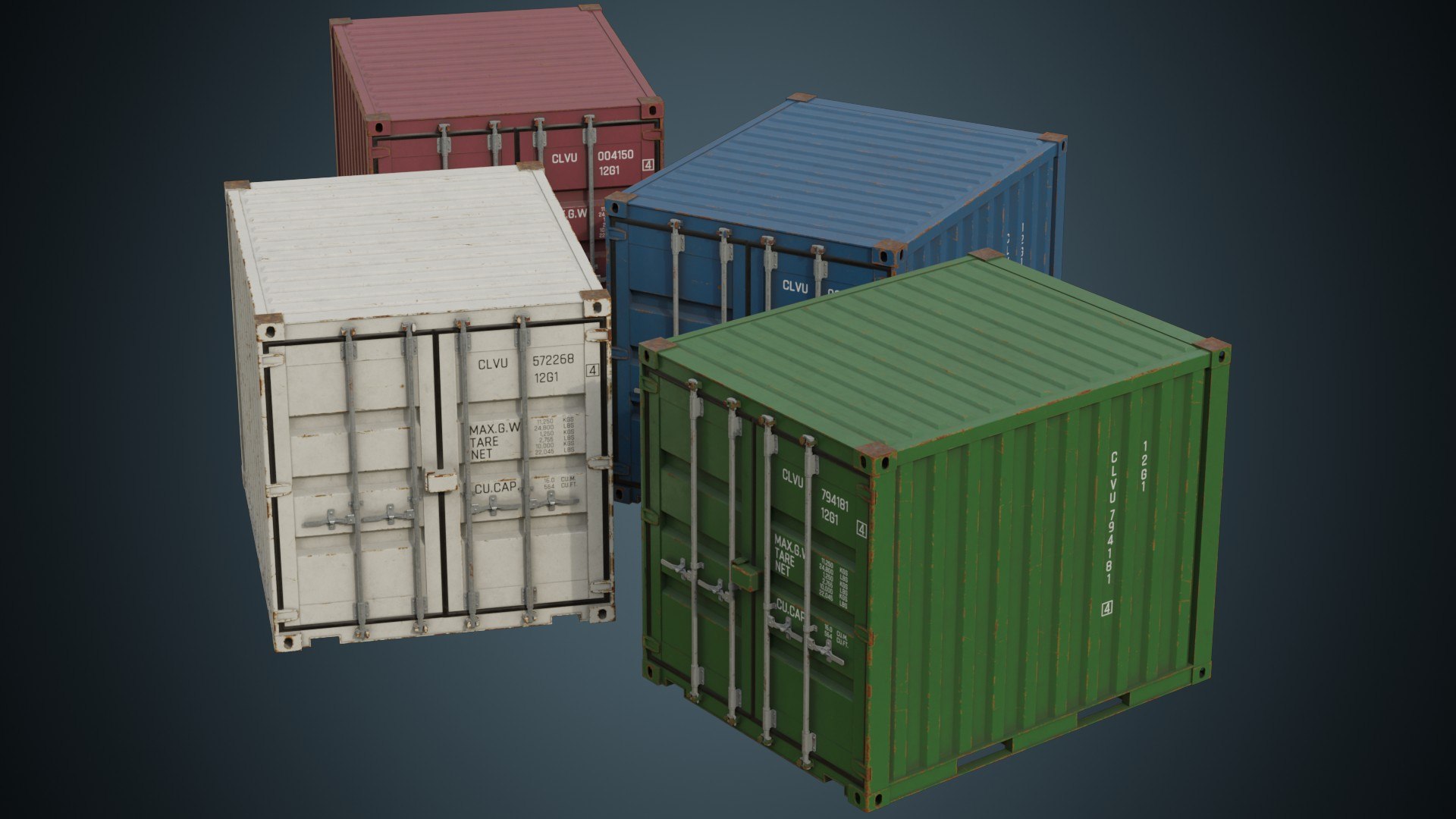 3D Cargo Container 5B Model - TurboSquid 1736612