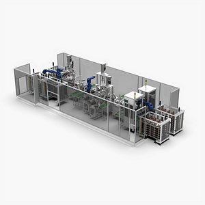 3D Automatic Booster Impeller Assembly and Pressing Integrated Assembly Line model