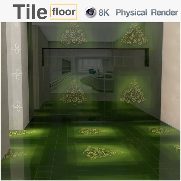 3D Texture PBR 8K Floor tiles C4D Physical Render 0013 model