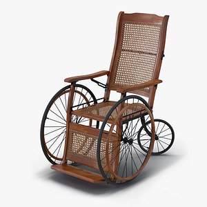vintage wheelchair rigged 3d max
