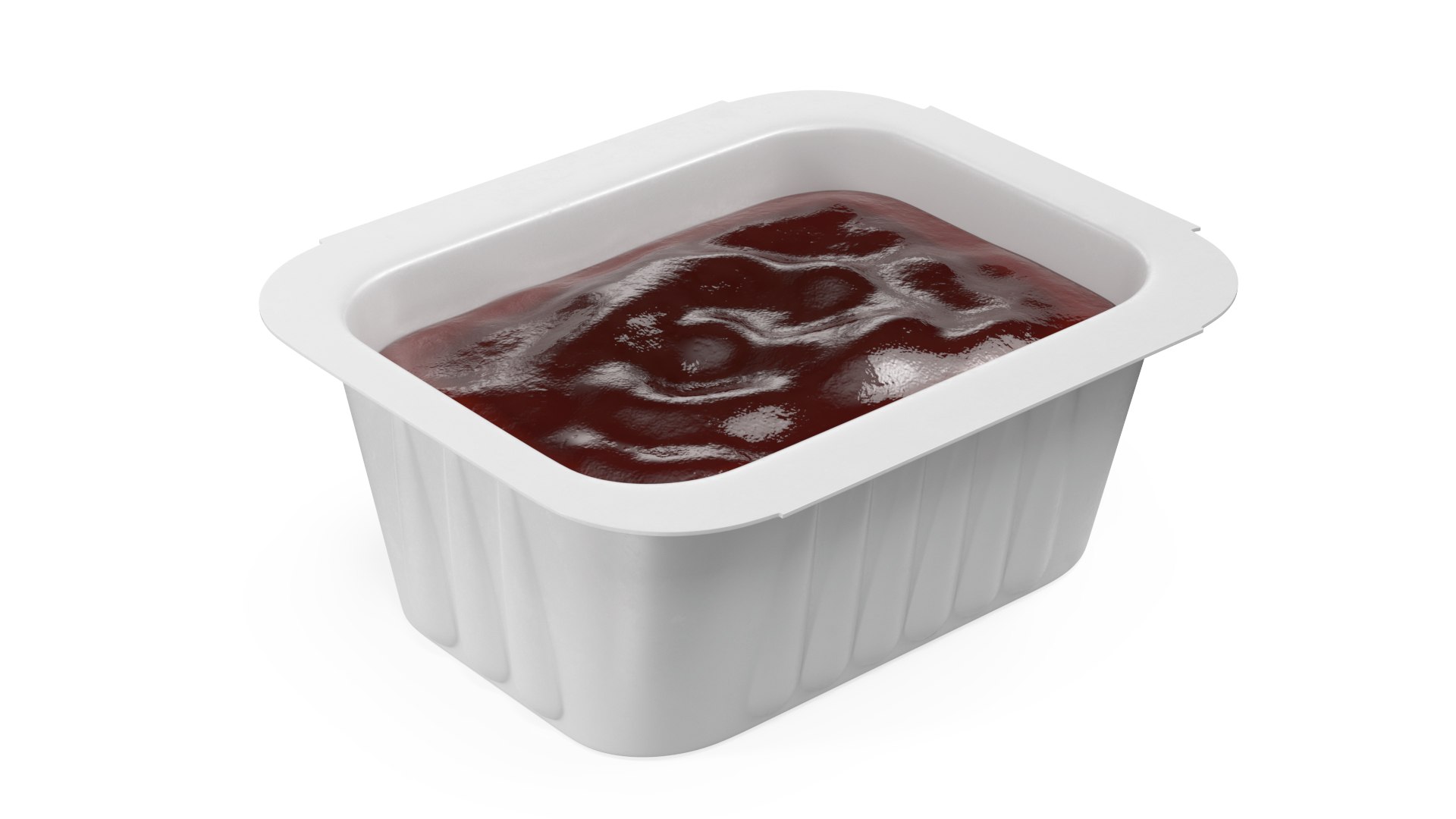 Tomato Sauce in White Plastic Cup 3D model preview