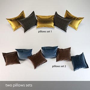 3d realistic pillows set