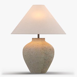 3D Corfu Cream Table Lamp Taper Shade model