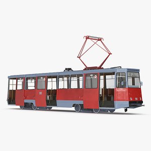 Retro Soviet Tram KTM-5 New Rigged