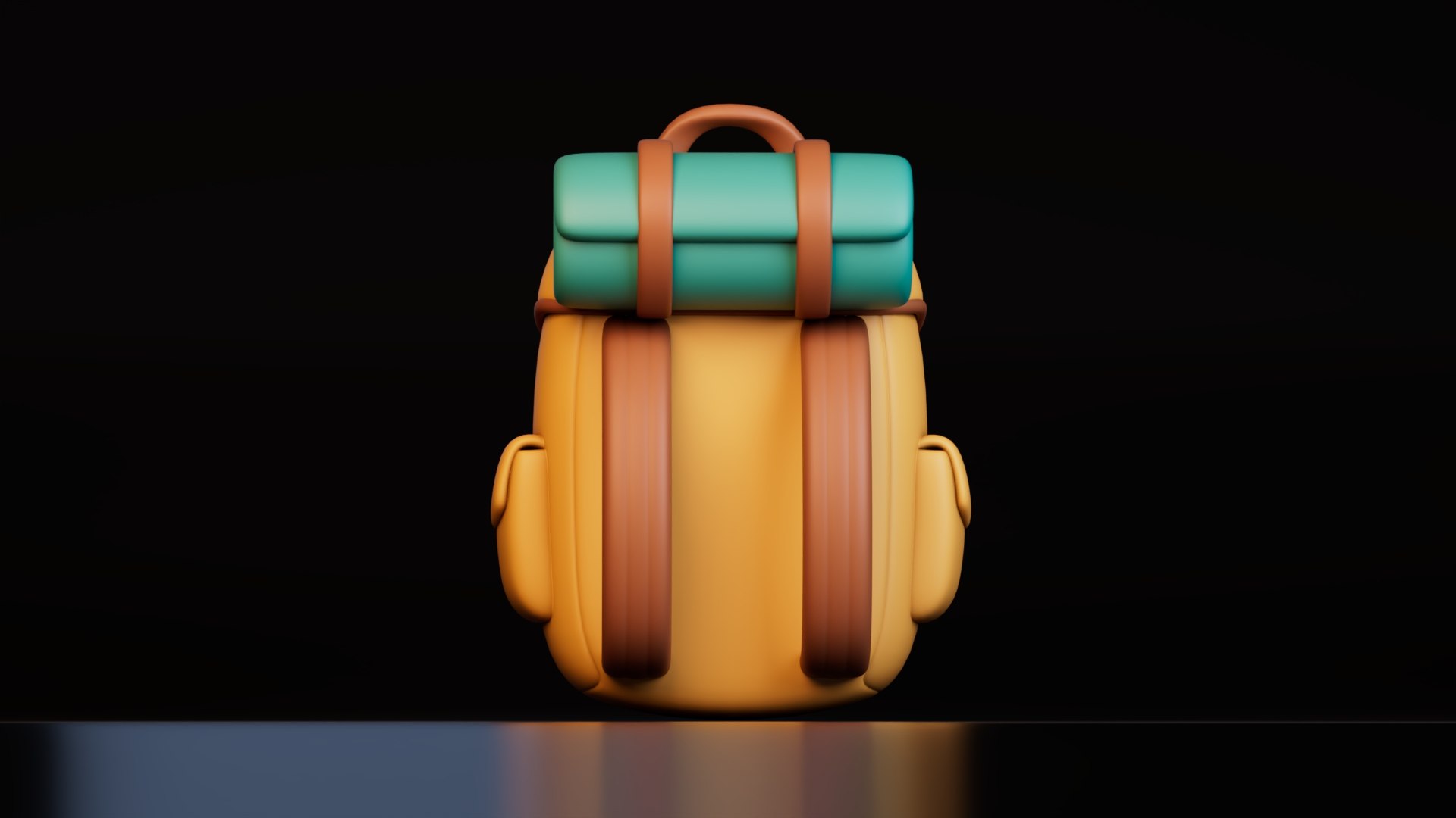 Stylized Adventure Backpack with Rolled Sleeping Mat 3D model https://p.turbosquid.com/ts-thumb/sc/1TOYSh/E4/preview5/jpg/1792592465/1920x1080/fit_q87/868938246700aacd0767474c14edd2934ff3b53a/preview5.jpg
