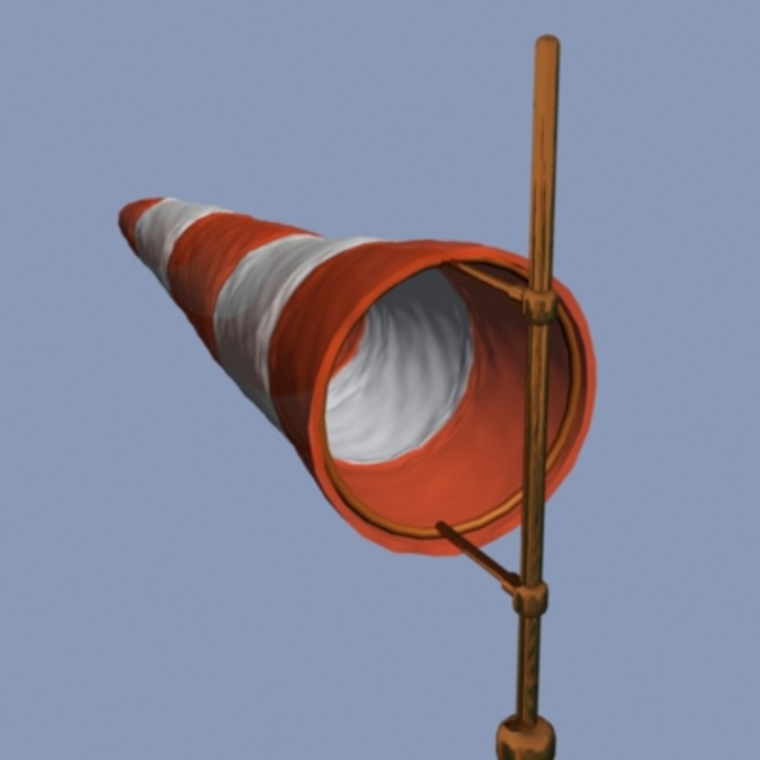 windsock wind 3d model