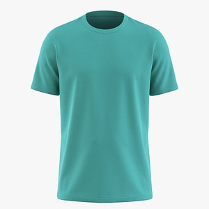 Men Loose-Fit Short-Sleeve Round Neck T-Shirt CLO File model