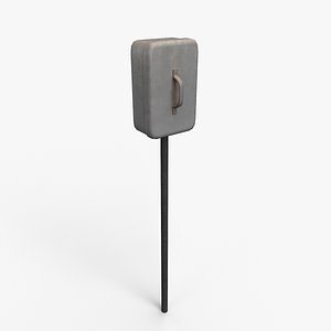 Vintage Wall Electric Box Low Poly