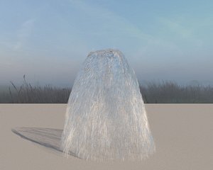 Water jet animated fountains straight collection 3D model
