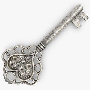 Love Key Silver and Gold Old
