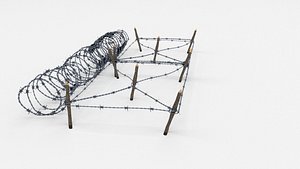 barbed wire obstacle 3D