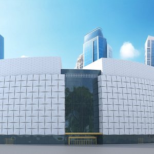 Curved Modern Shopping Mall Building