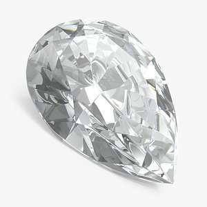 pear shape diamond 3D model