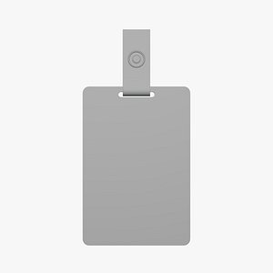 3D model Basic Card ID Lanyard - Geometry Only No Textures No Materials