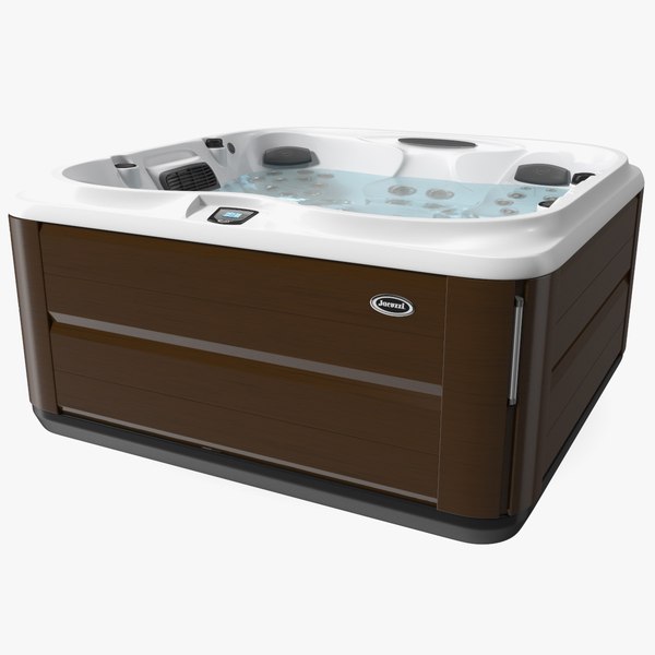 3D Jacuzzi J475 Spa Hot Tub Hardwood with Water model