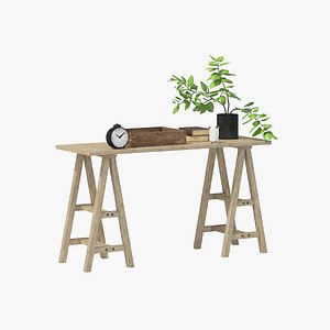 rustic table 3D