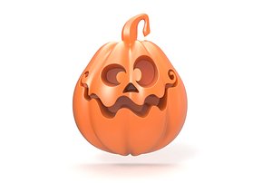 Halloween Pumpkin badge 3D