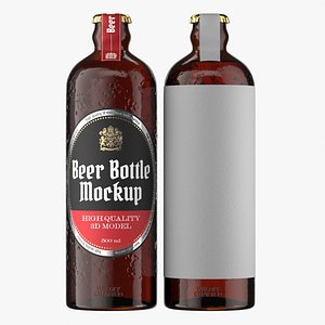 Stubby Beer Bottle Mockup 01