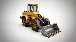 3D model Wheel Loader Game-Ready Low Poly 3D Model