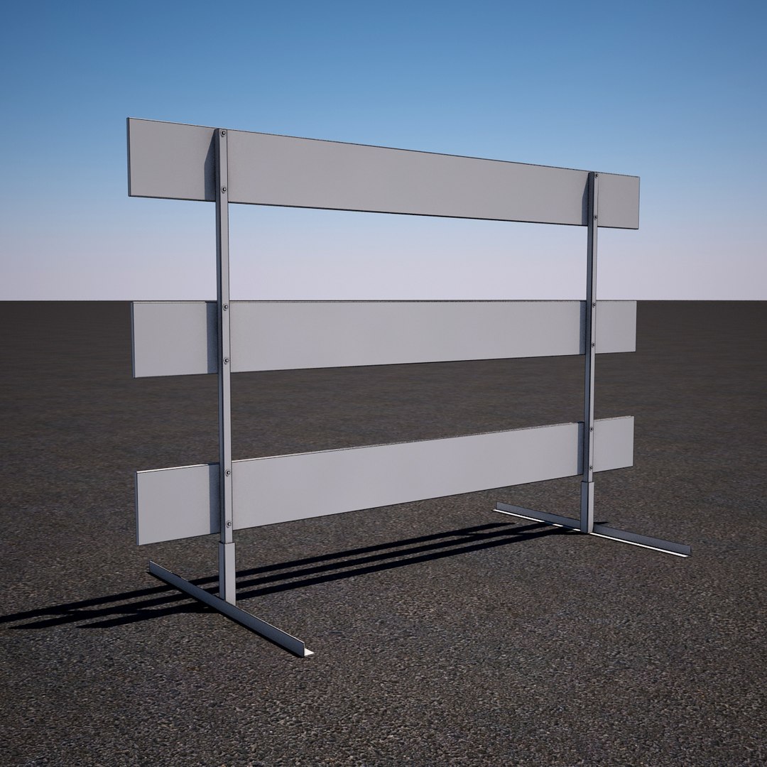 Construction Barricade 3d Max