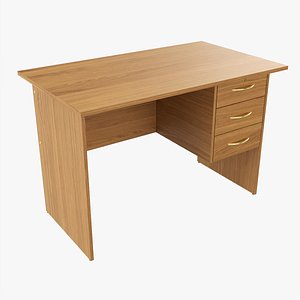 3D Student desk with drawers