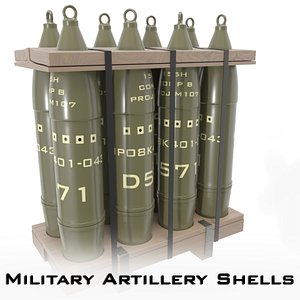 3D Military Artillery Shells model